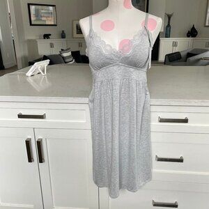 Knix Hold Me Buttery Soft Modal Nightgown Heather Grey Sz M NWT
